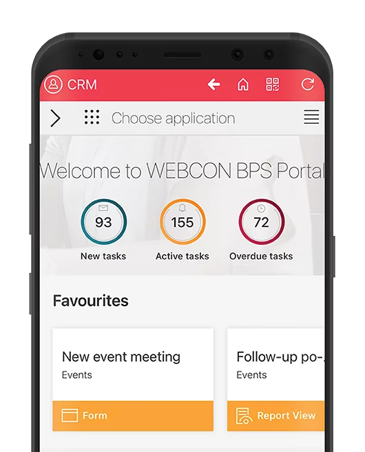 Mobile version of WEBCON BPS